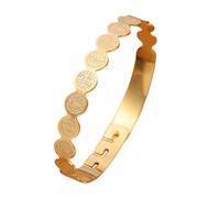 VANZACK Golden Adjustable Jesus Bracelet Fashion Stainless Steel Bangle Elegant present for Men Women Durable Jewelry for Daily Wear Parties Special Occasions