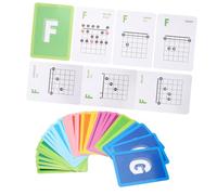 VANZACK Guitar Chord Chart Poster Simple Guitar Chords Practice Chart for Beginners and Kids 49pcs with Wall Or Music Stand Fixing Easy to Collect Coated Paper