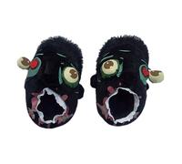 VANZACK Halloween Cartoon Zombie Slippers Soft Cotton Warm Horror Slippers with Slip Sole for Home Funny Cosplay Footwear Suitable for Adults