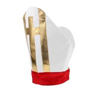 VANZACK Halloween Pope Hat Costume Cardinal Clerical Headpiece Wear Religious Accessory for Church Play Biblical Role Theater Party and Cosplay Events