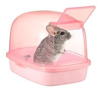 VANZACK Hamster Sand Bath Box Made of Plastic for Small Pets Chinchilla Sauna Bathroom Transparent Design Durable and Hygienic for Hamsters Guinea Pigs and Squirrels
