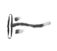 VANZACK Handcrafted Japanese Inspired Cat Ears and Long Tail Cosplay Set for Adults Kawaii Costume Props for Halloween Christmas Fancy Party Role Play