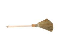 VANZACK Handcrafted Natural Soft Bristle Broom Detachable Long Wooden Handle 64cm 0.25kg, Traditional Vietnamese Corn Broom for Indoor Floor Cleaning and Household Dust Removal