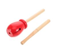 VANZACK Handheld Wooden Clapper Percussion Instrument Set with Mallets Traditional Chinese Longkou Bangzi Block for Adults and Melodious Sound Easy to Learn Rhythm Stick