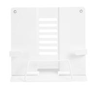 VANZACK Hands-Free Multi-Angle Adjustable Iron Book Stand for Reading, White Modern Book Holder for Back to School Party and Desktop Use