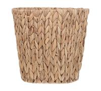VANZACK Handwoven Seagrass Trash Can with Handles, Rectangular Large Woven Wastebasket for Kitchen and Office, Natural Color Open Top Rattan Storage Bin for Living Room
