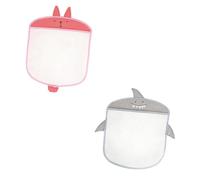 VANZACK Hanging Mesh Storage Bags with Suction Cups, PVC Material 2pcs Easy to Install and Move, for Boys and Girls Room or Bedroom Storage of Dolls and Clothes