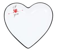 VANZACK Heart-shaped Ceramic Jewelry Tray for Dessert Display and Storage