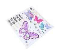 VANZACK Height Chart Wall Decal with Lovely Butterflies Pattern Design Kids Growth Chart Sticker 2 Sheets Waterproof PVC Easy to Use for Nursery Room and Interior Walls