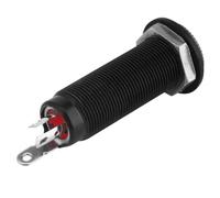 VANZACK High Sensitivity Black Metal Socket Plug Jack for Electric Guitar and Bass, Compact End Pin Jack with Full-contact Design, Sturdy Output Input Socket for Musical Instrument