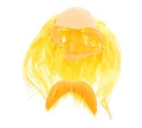 VANZACK Hilarious Yellow Bald Head Wig for Men Realistic Old Man Costume Accessory for Parties Cosplay and Stage Props Includes Fun for Instant Laughter