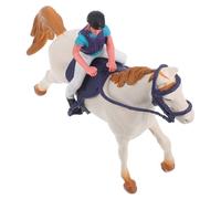 VANZACK Horse Action Figure Riding Horse Ornaments for Home Farm Playset Racing Model