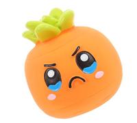 VANZACK Interactive Squeaky Pet Toy for Small Dogs and Cats Soft Latex Chew Carrot Fun Vegetable Faces for Teething Training and Playtime and Entertaining
