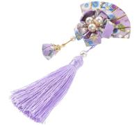 VANZACK Japanese Fan Hair Clip Tassel Elegant Traditional Hairpin for Women for Festivals Weddings and Cosplay Events Delicate Asian Hair Accessories
