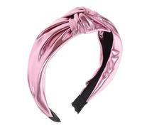 VANZACK Knotted Pink Sequin Headband Women's Metallic Hairband Glitter Hair Accessory for Valentines Day Party and Face Washing