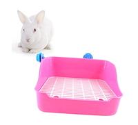 VANZACK Lacework Potty Trainer Rabbit Ferret Potty Trainer Cage Potty Pan Guinea Pig Litter Pan Bunny Hutch Chinchilla Bedding Small Pet Pan Pet Potty Trainer Buddha Fish Tank Decor Pink