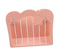 VANZACK Large Capacity Rabbit Hay Rack Feeder for Guinea Pig and Chinchilla Anti-waste Design Peach Pink Plastic Holder Box for Small Pets