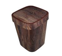 VANZACK Large Vintage Wood Grain Trash Can Flip Lid, Rustic Wastebasket for Kitchen, Bathroom, Living Room, Sturdy Garbage Container Bin for Home and Office