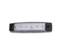 VANZACK LED 12v Truck Tail Light Multi Function White ABS Surface Mount | Universal Mount for Truck and Semi Trailer, Weather Resistant, Low Power Use, Flat Surface Fit