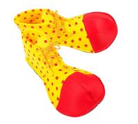 VANZACK Lightweight PU Clown Cosplay Shoes for Adults Comfortable Stage Performance Footwear with Spotty Design for Carnival Halloween Masquerade and Costume Parties Multi