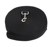 VANZACK Long Nylon Pet Training Leash to Dog Cat Puppy Lead with Metal D Ring and Alloy Clasp for Obedience Walking and Outdoor Use Black