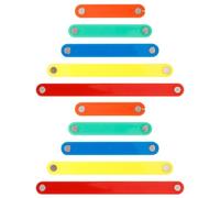 VANZACK Magnetic Multi-Sided Building Strips 10 Pieces 5 Lengths STEM Math Learning for Preschool and Classroom Use, Geometry Shapes Construction Tool for Logical Thinking and Creativity