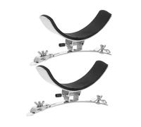 VANZACK Marching Snare Drum Leg Support Holder 2pcs Stainless Steel with Sponge Pads for Enhanced Playing Experience, Portable Drum Leg Rest Parts Suitable for Marching Bands and Touring