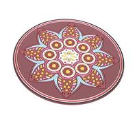 VANZACK Meditation Sound Bowl Pad Large Mandala Print Rounded Cushion Religious Singing Bowl Mat Buddhist Sound Therapy Prop for Yoga Meditation Practice