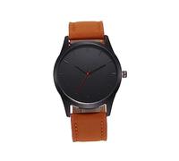 VANZACK Men’s Quartz Analog Wrist Watch with Brown Leather Band, Large Dial Business Casual Sport Design for Men, Classic Analog Timepiece for Work and Daily Wear