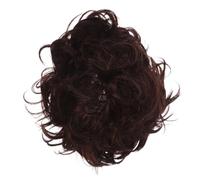 VANZACK Men's Short Curly Wig Brown Afro Synthetic Hairpiece for Men Realistic Short Toupee Lightweight Comfortable High Temperature Fiber for Cosplay Party Dress Up