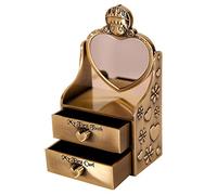 VANZACK Metal Baby Tooth Box and First Curl Keepsake Container for Newborns, Retro Fetal Hair and Tooth Storage Drawer Design, Vintage Infant in Antique Green