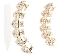 VANZACK Metal Grills for Teeth Hip Hop Fashion Copper Golden Teeth Grills with Long Time Using and Sturdy Design Lightweight Party Decoration for Masquerades and Stage Performance