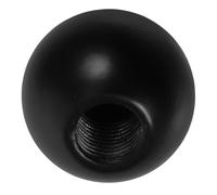 VANZACK Metal Lamp Shade Finial Ball Knob with 1/4-28 Threads | Screw-on Tapped Design, Black Iron Finish, Fits Shade Holder and Banjo Harp Post