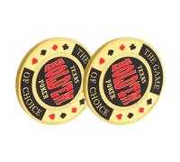 VANZACK Metal Poker Card Guards 2pcs Table Game Accessories with Lightweight Alloy Material, Portable for Poker Game Souvenirs
