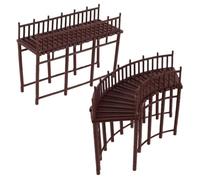 VANZACK Miniature Outdoor Corridor Architectural Display Model Visual Learning for Enthusiasts 2pcs Pla Arched Traditional Asian Style, for Fairy Garden and Interior Design