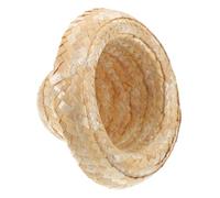 VANZACK Miniature Straw Hat Ornament Small Doll Accessory Tiny Mexican Style Mini Hat for DIY Crafts Pets and Doll Decoration Western Party Birthday Festive Style