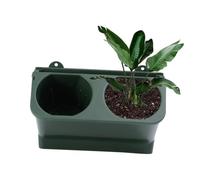 VANZACK Modular Vertical Wall Planter with Dual Pots for Indoor Balcony Garden Water-soil Separation Design Material Suitable for Apartments Yards Patios and Office Greenery
