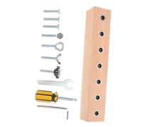 VANZACK Montessori Wooden Busy Board Pegboard for Educational Screw for Hand Eye Coordination and Fine Motor Skills Development Sensory Activity for Preschool and Travel