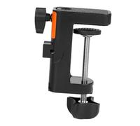 VANZACK Multi-function Adjustable Small Desk Clamp Microphone Holder Base Retaining Bracket Table Mount Clip for Home Studio Desktop Mic Arm