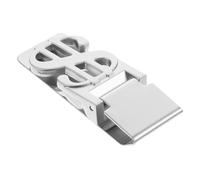 VANZACK Multi-Function Money Clip Wallet Clip Practical Money Fixing Clamp Silver Zinc Alloy Stainless Steel Wear-Resistant Prevent Items from Missing for Office Use