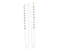 VANZACK Multi-functional Earphone Anti-lost Strap and Eyewear Chain with Pearl Beads Lightweight Glasses Lanyard for Wireless Earbuds and Spectacles Practical Non-slip Holder for Daily Use