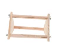 VANZACK Natural Wood Chicken Stand Rack for Birds and Poultry Exercise Perch for Chickens Roosters Parakeets Parrots and Conures Bird Plaything to Encourage Activity and Reduce Destruction