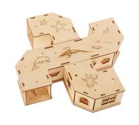 VANZACK Natural Wood Hamster Tunnel Maze for Small Pets Safe Chewable Gerbil Labyrinth Cage Accessory Stress Relief Exercise with Smooth Edges for Dwarf Hamsters and Mice