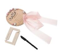 VANZACK Newborn Name Sign with Pen, Wooden Birth Announcement Board for Nursery Décor, Keepsake Prop to Record Birth Memories