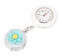 VANZACK Nurse Watch Clip on Retractable Fob Pocket Watch Tea Blue with Easy Pull Hook for Nurses and Medical Staff Healthcare Workwear