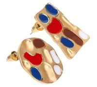 VANZACK Oil-dripping Earrings Funky Fun Art Earrings for Women Unique Gifts for Artists Teens Wear Stylish Outfits