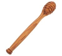 VANZACK Olive Wood Honey Dipper Stick Natural Jam Dripper Spoon for Honey Jar Syrup Mixing Stirrer Wand Easy Drizzle Tool for Tea Coffee Kitchen Use