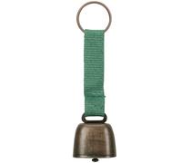 VANZACK Outdoor Hiking Alarm Bell Metal Hanging Bell with Military Green Webbing Copper Craftsmanship for Backpack Pet Collar and Camping Safety Alert