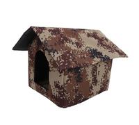 VANZACK Outdoor Weatherproof Cat House Elevated Shelter for Cats Kittens Warm Insulated Nest for Camping and Outdoor Use Easy to Install Stylish Design Desert Camouflage