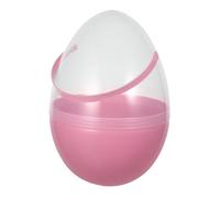 VANZACK Oversized Clear Plastic Easter Eggs with Handles Jumbo Fillable Twist Open Egg Containers for Party Favors and DIY Decorations Portable Basket for Easter Hunts and Bulk Events
